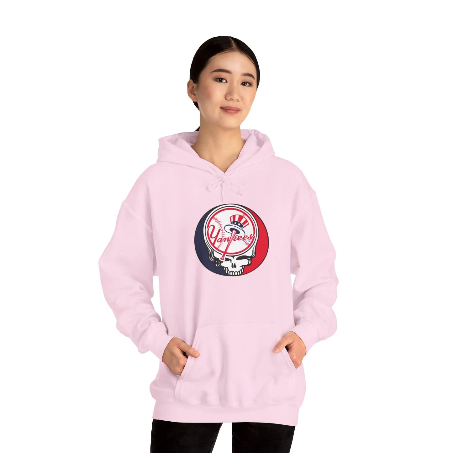 Grateful Dead Unisex Heavy Blend Hoodie MLB The Ballpark Collection New York Baseball Edition