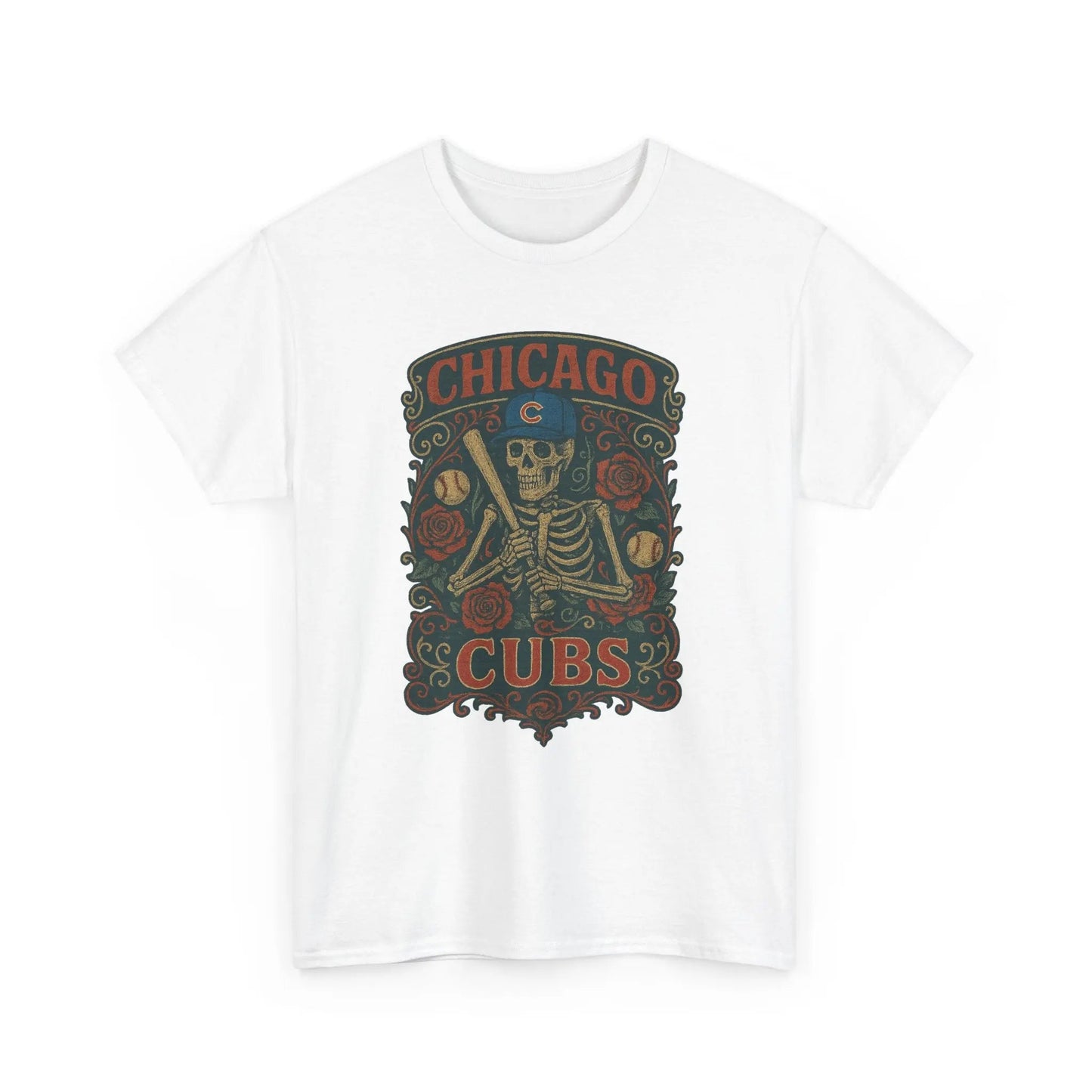 Chicago Baseball Retro Poster Art T-shirt The Ballpark Collection