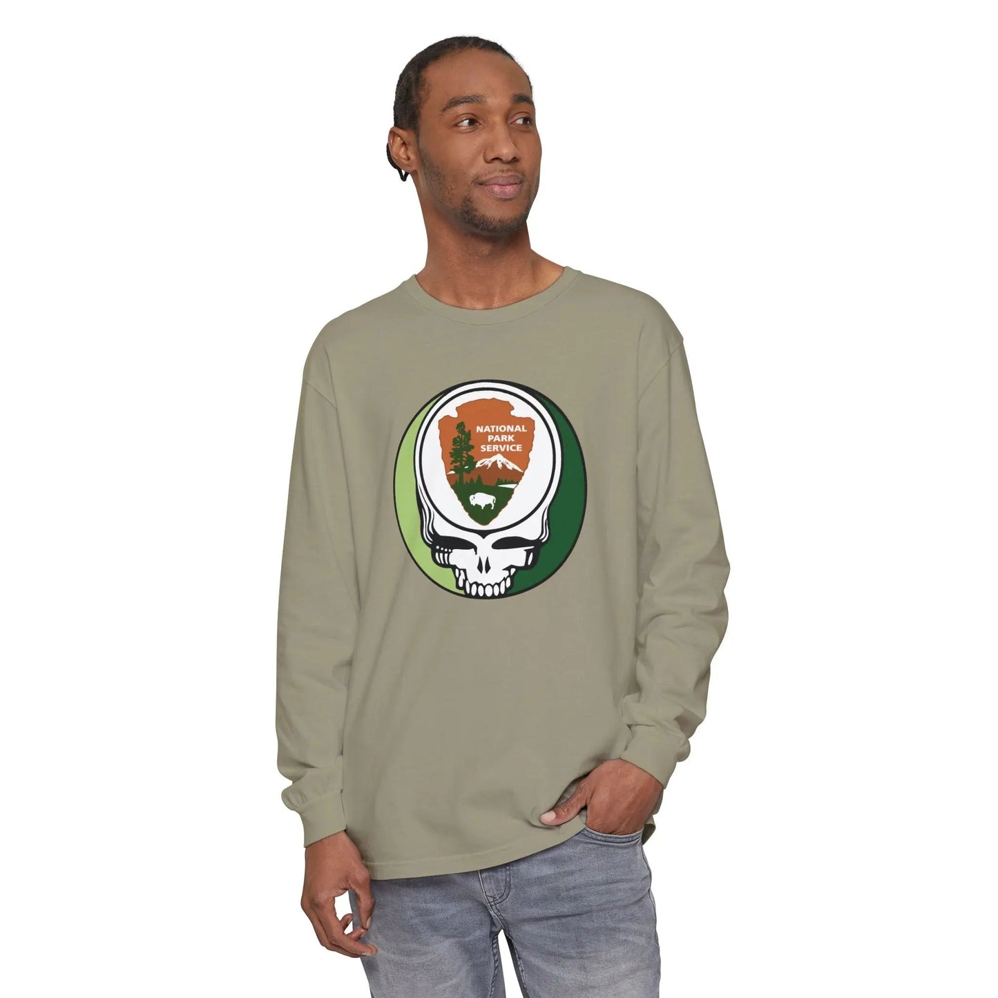 Garment-Dyed Long Sleeve T-Shirt Ring-Spun Cotton National Park Service Vineyard Collection