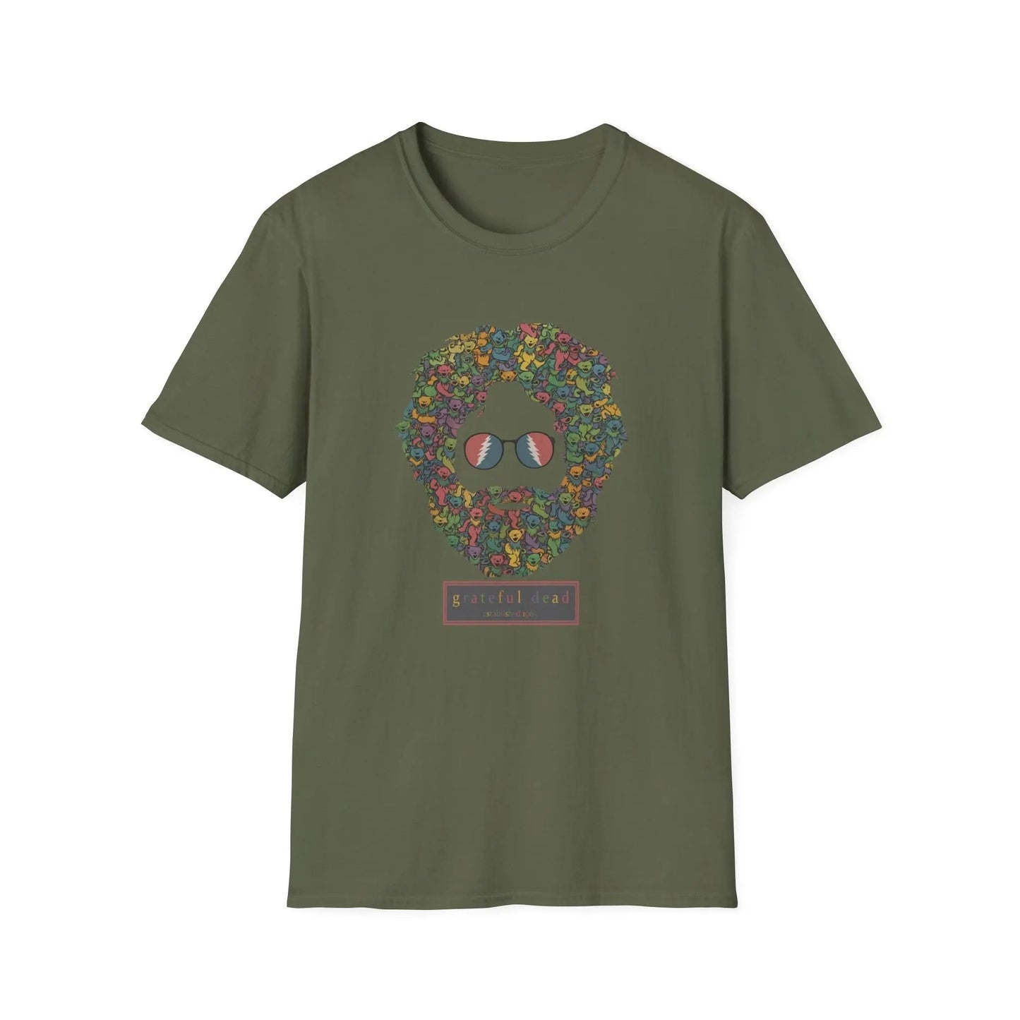 Jerry Garcia Dancing Bears Face Soft TShirt Vineyard Collection Grateful Dead
