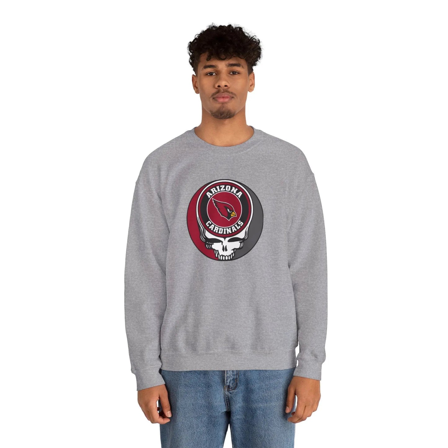 Arizona Cardinals Grateful Dead Stealie Crewneck Sweatshirt The Gridiron Collection