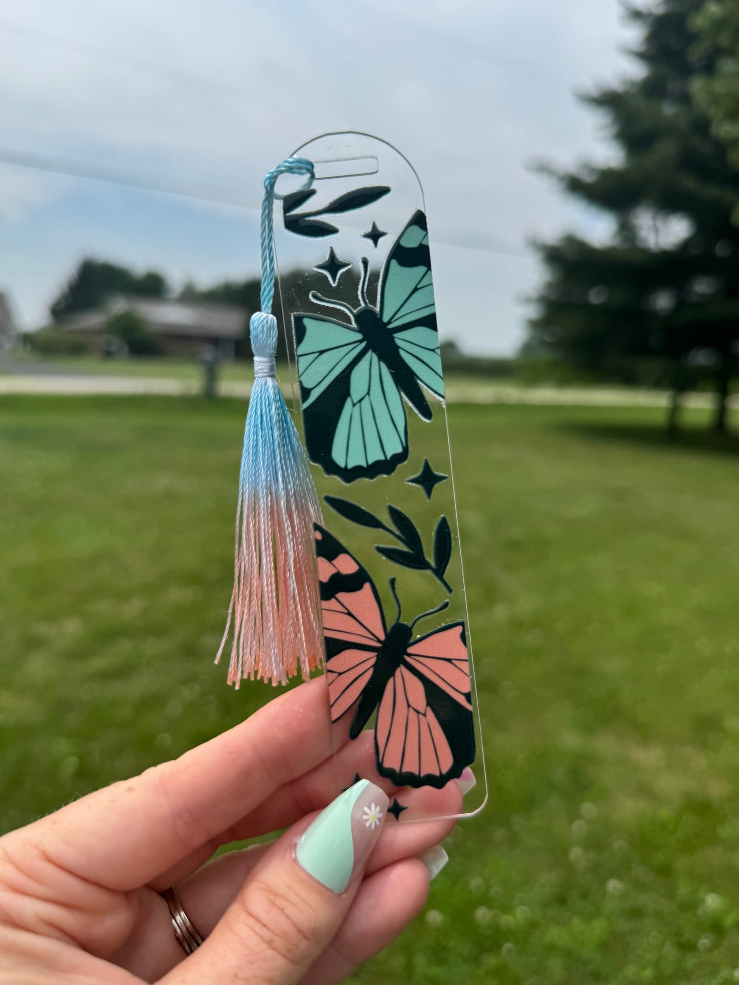 Acrylic Vibrant Bookmark Durable Bookmark Sawdust and Cedar