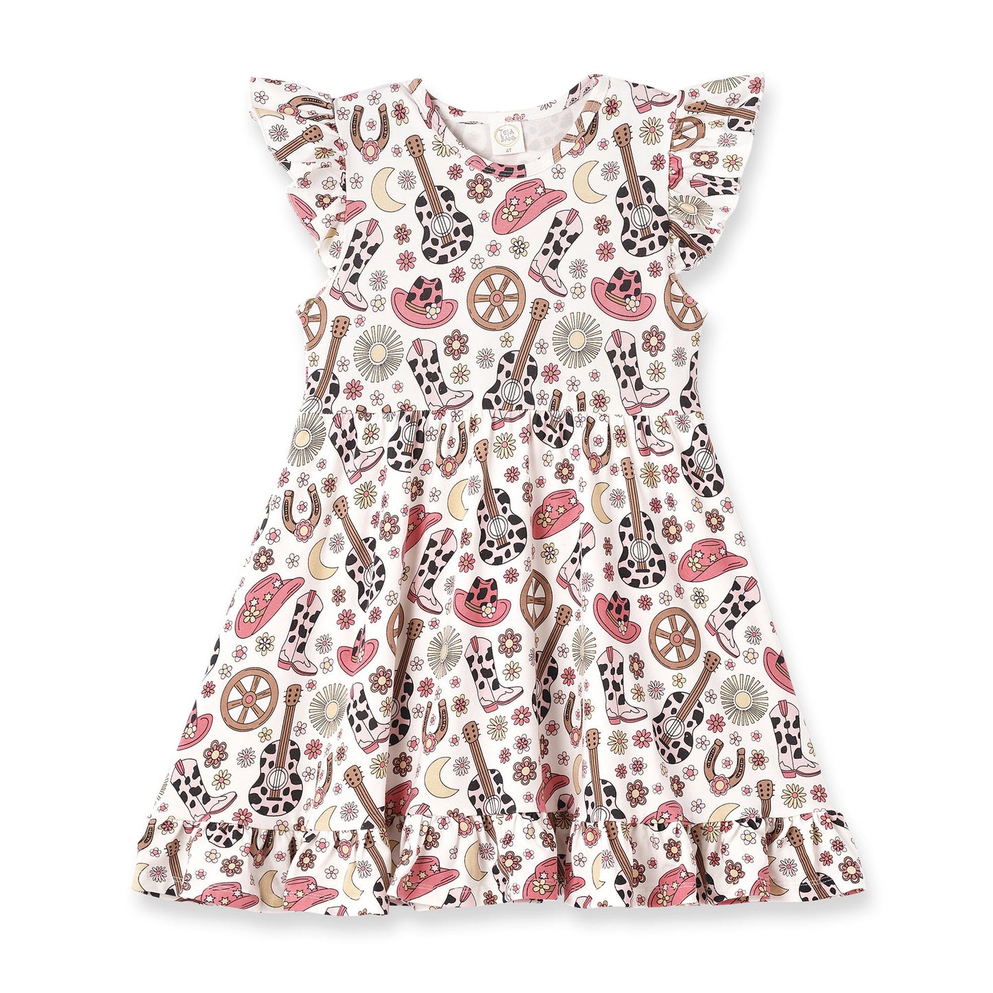 Cowgirl Cutie Bamboo Twirl Dress Little Girls Tesa Babe