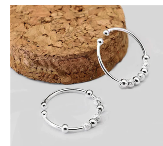 Sterling Silver Adjustable Fidget Ring Dana's Secret Closet