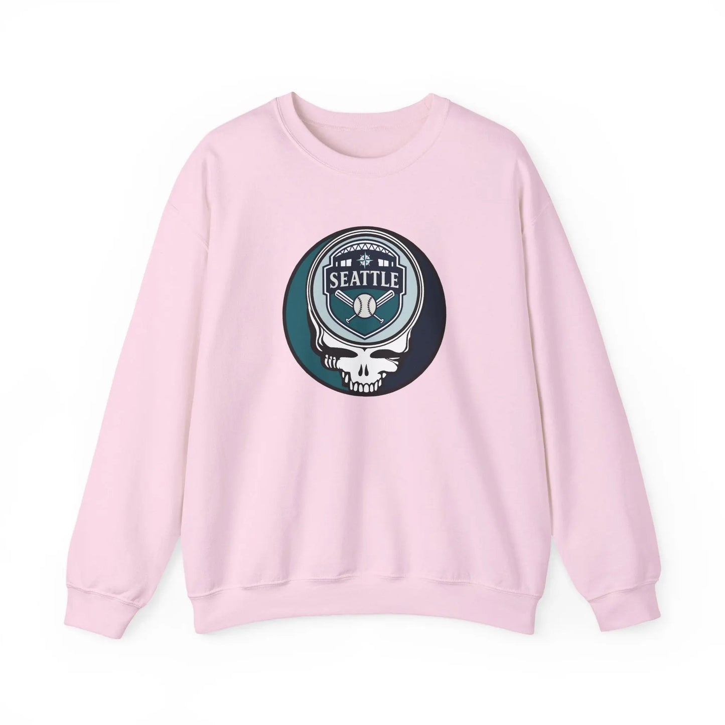 Grateful Dead Stealie Unisex Heavy Blend Crewneck Sweatshirt The Ballpark Collection Seattle Baseball Edition MLB