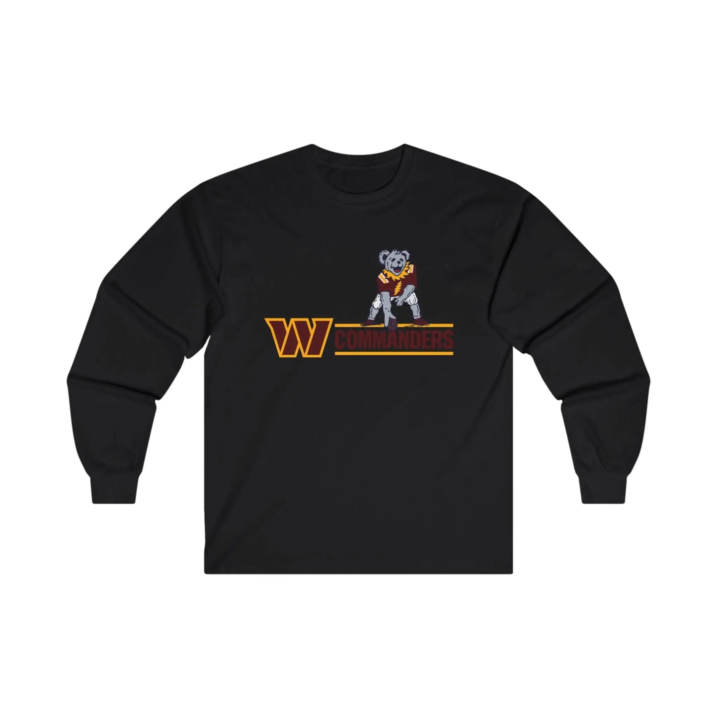 Washington Commanders Dancing Bear Long Sleeve Tee Ultra-Cotton The Gridiron Collection