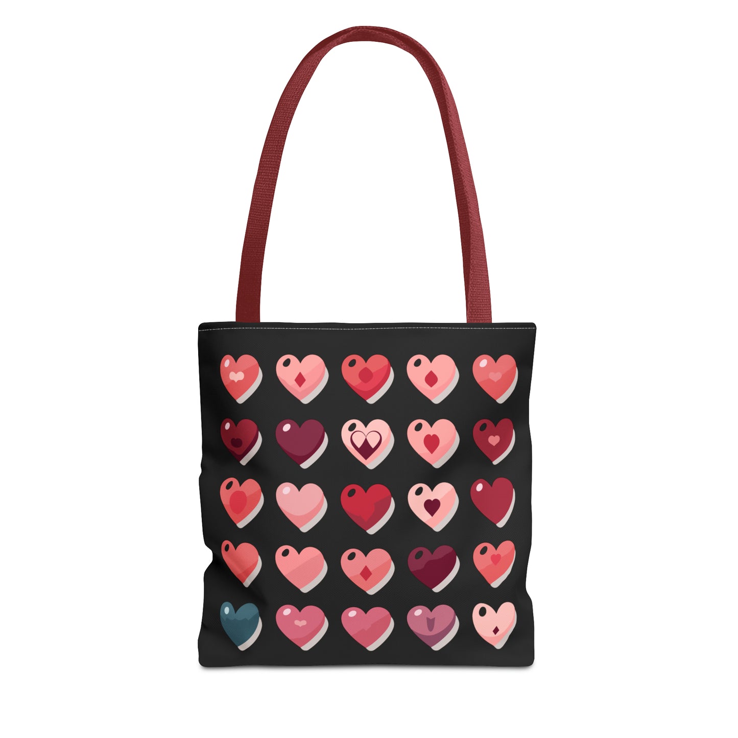 Valentine's black Tote Bag (AOP)