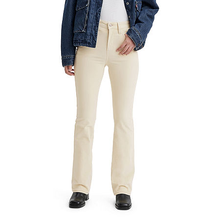 Levi's Size 30 725 High Rise Bootcut Corduroy Cream Pants
