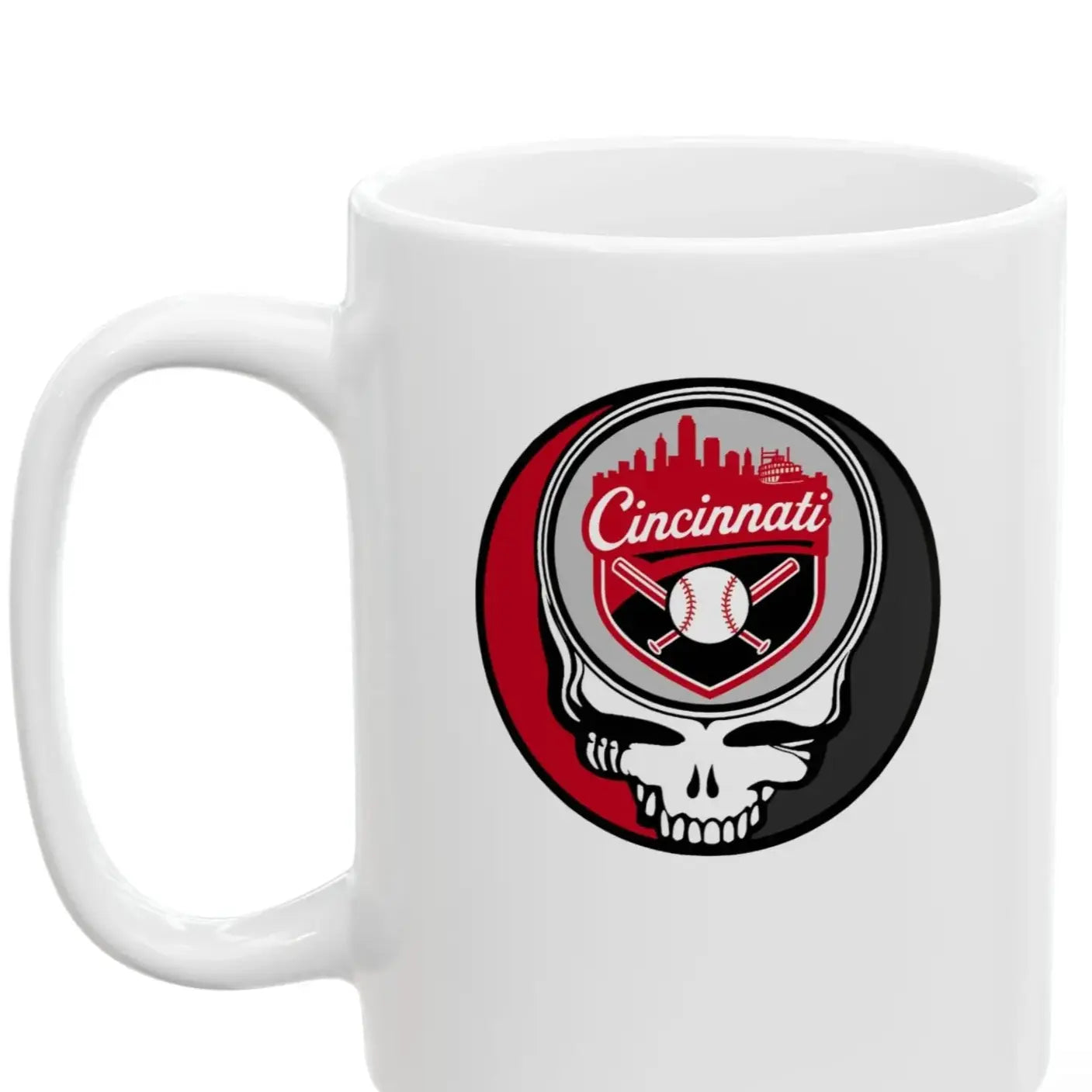 Stealie Ceramic Mug 15oz Baseball Edition Cincinnati Reds MLB