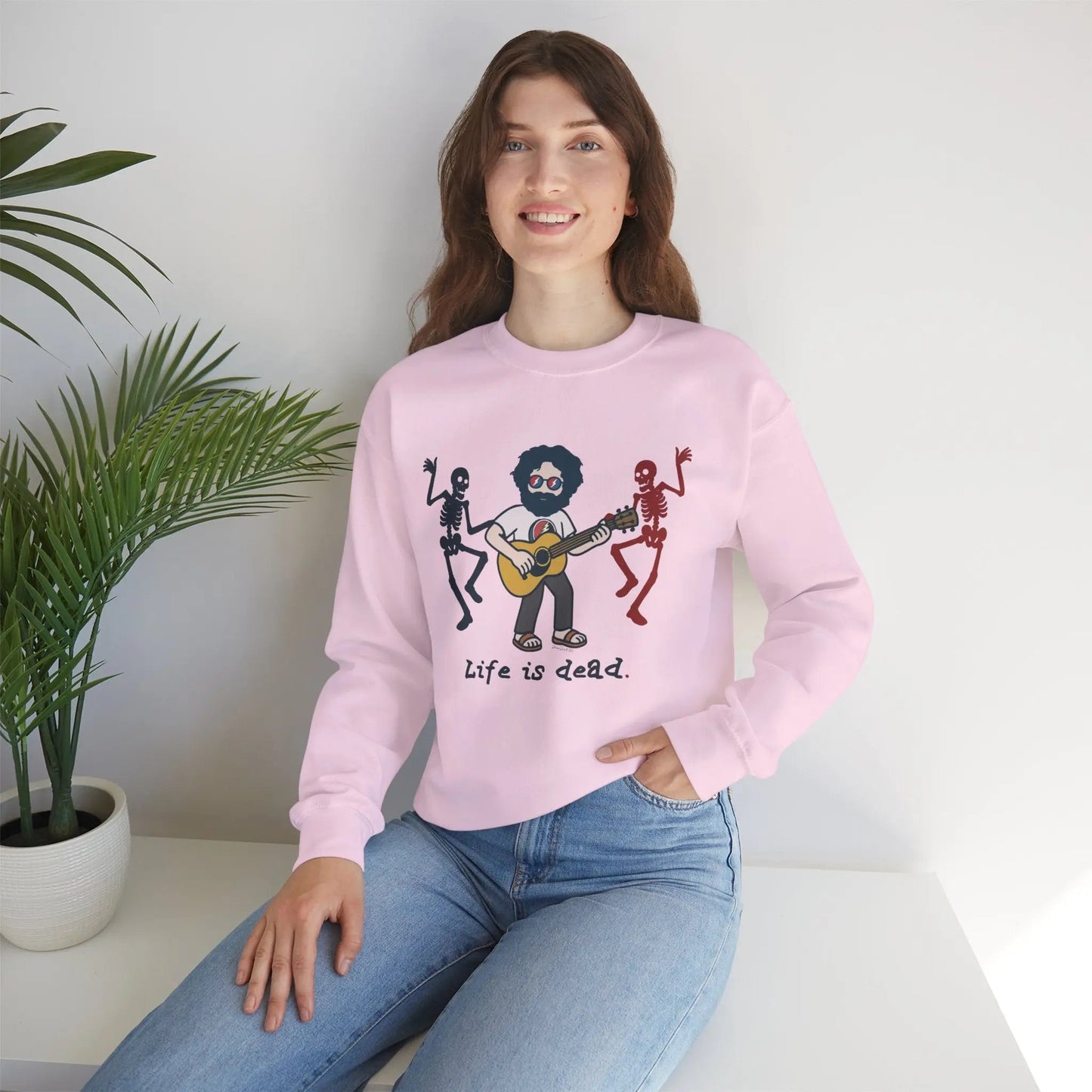 Life is dead. Crewneck Sweatshirt Heavy Blend Unisex Jerry's Jammin'