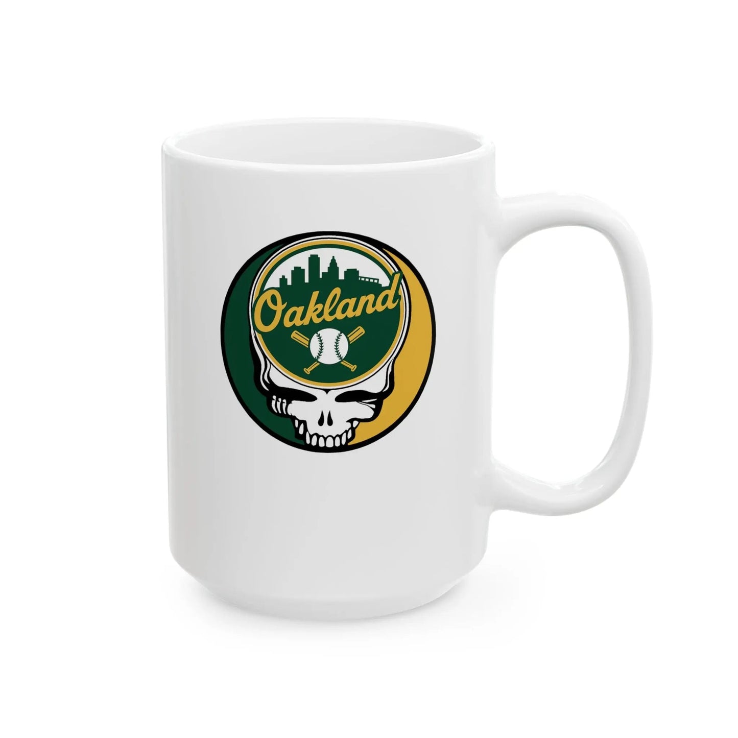 Stealie Ceramic Mug Large 15 Ounce Oakland Baseball Edition The Ballpark Collection