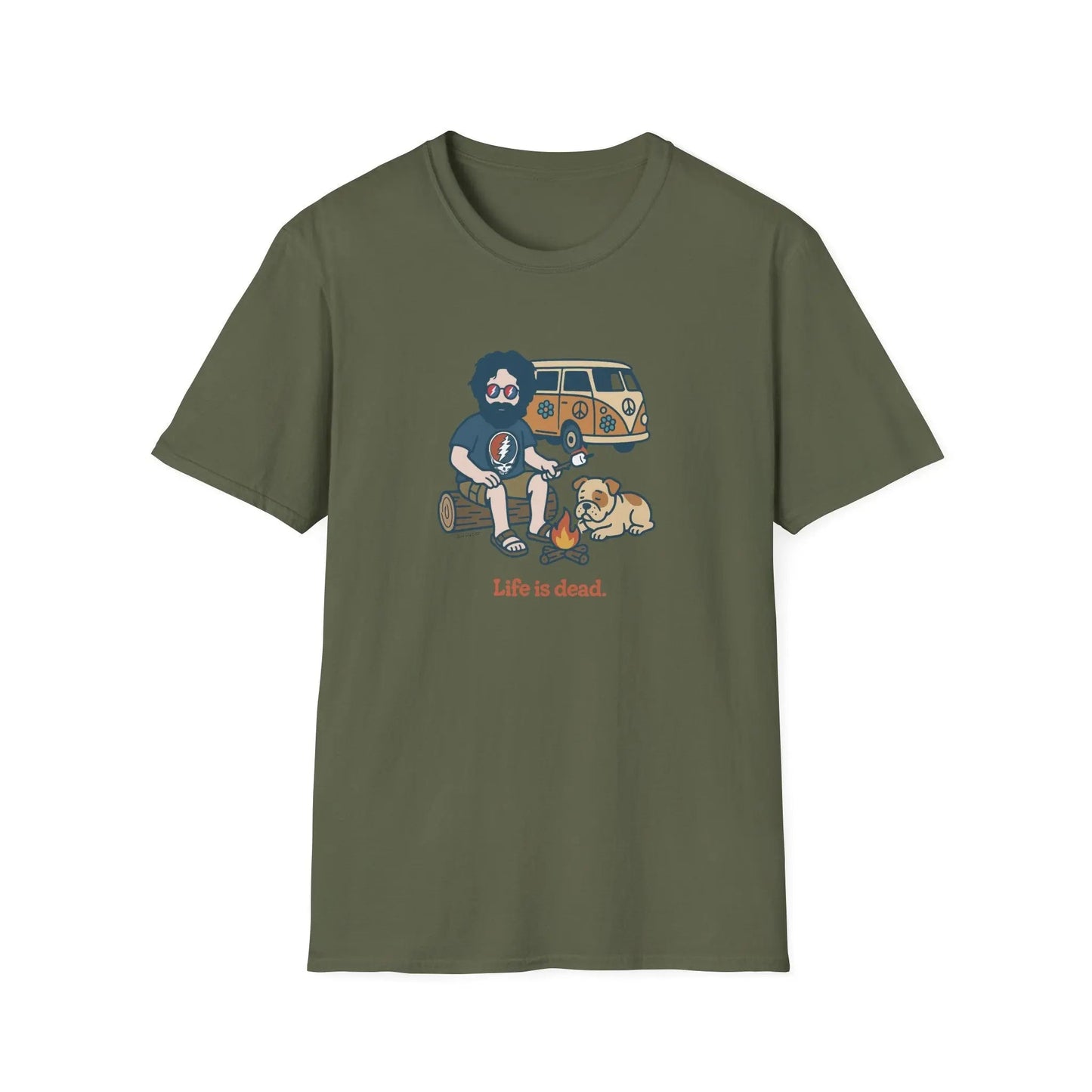Grateful Dead Life is Dead Soft-Style T-Shirt Campin' Jerry