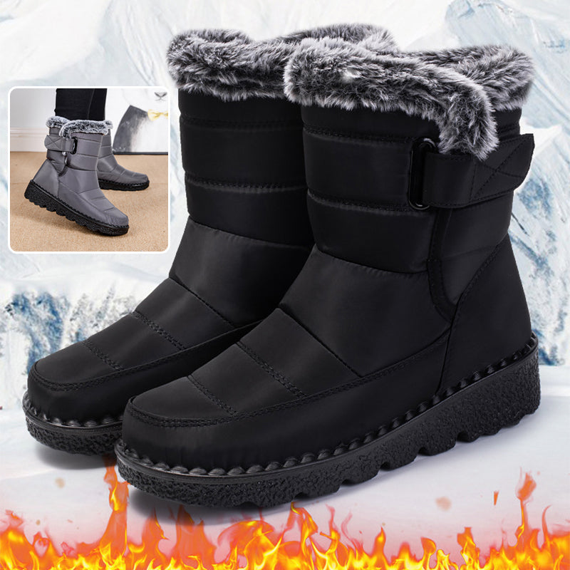 Women’s Waterproof Plush Snow Boots Waterproof Ankle-Height Boots