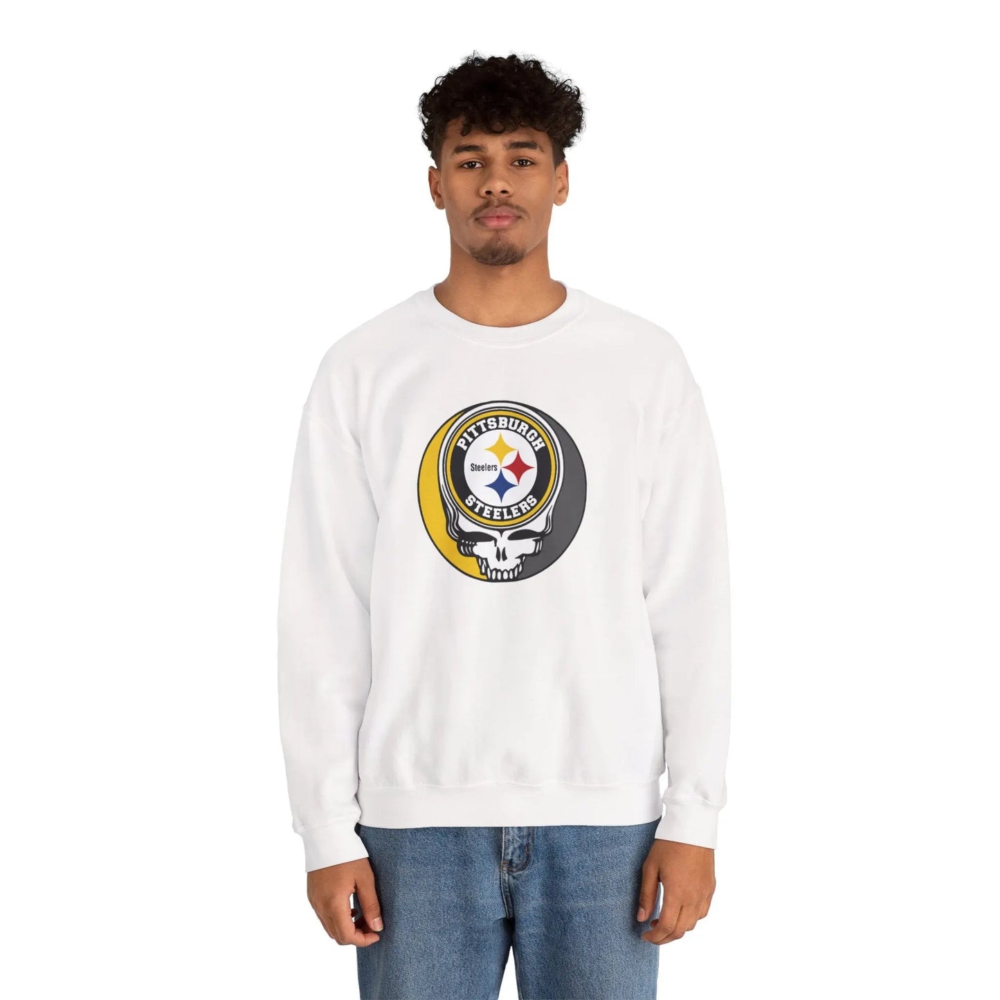 Grateful Dead Stealie Crewneck Sweatshirt Pittsburgh Steelers The Gridiron Collection