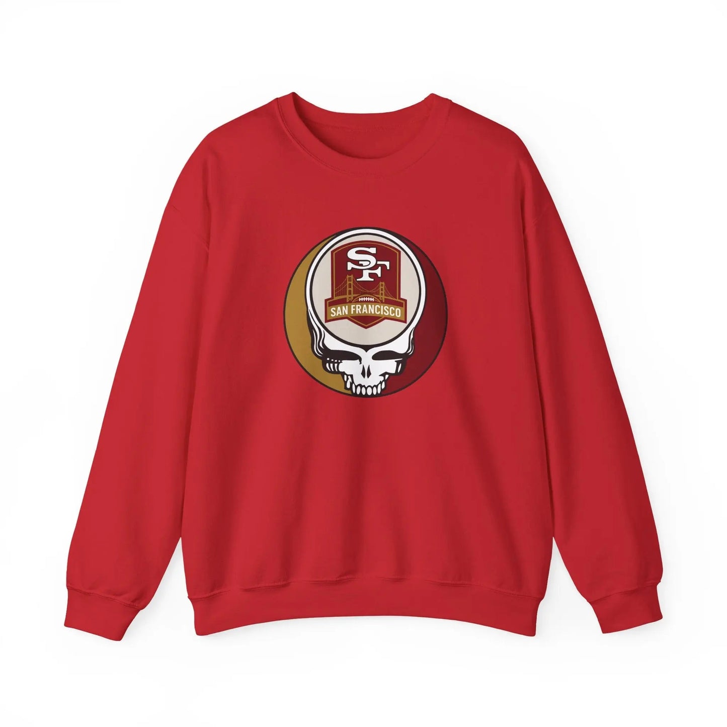 San Francisco 49ers Grateful Dead Stealie Crewneck Sweatshirt Heavy Blend