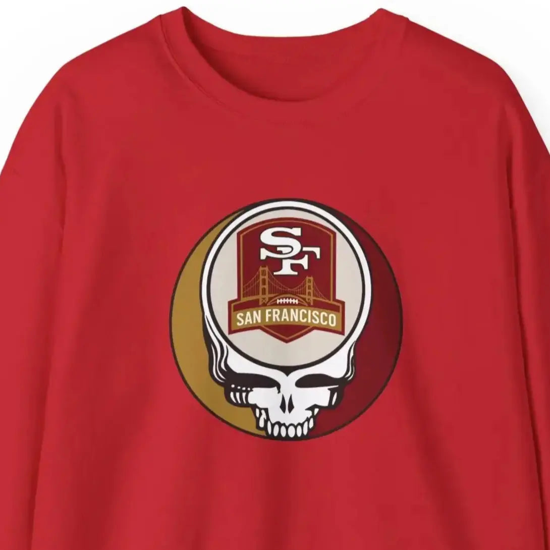 San Francisco 49ers Grateful Dead Stealie Crewneck Sweatshirt Heavy Blend