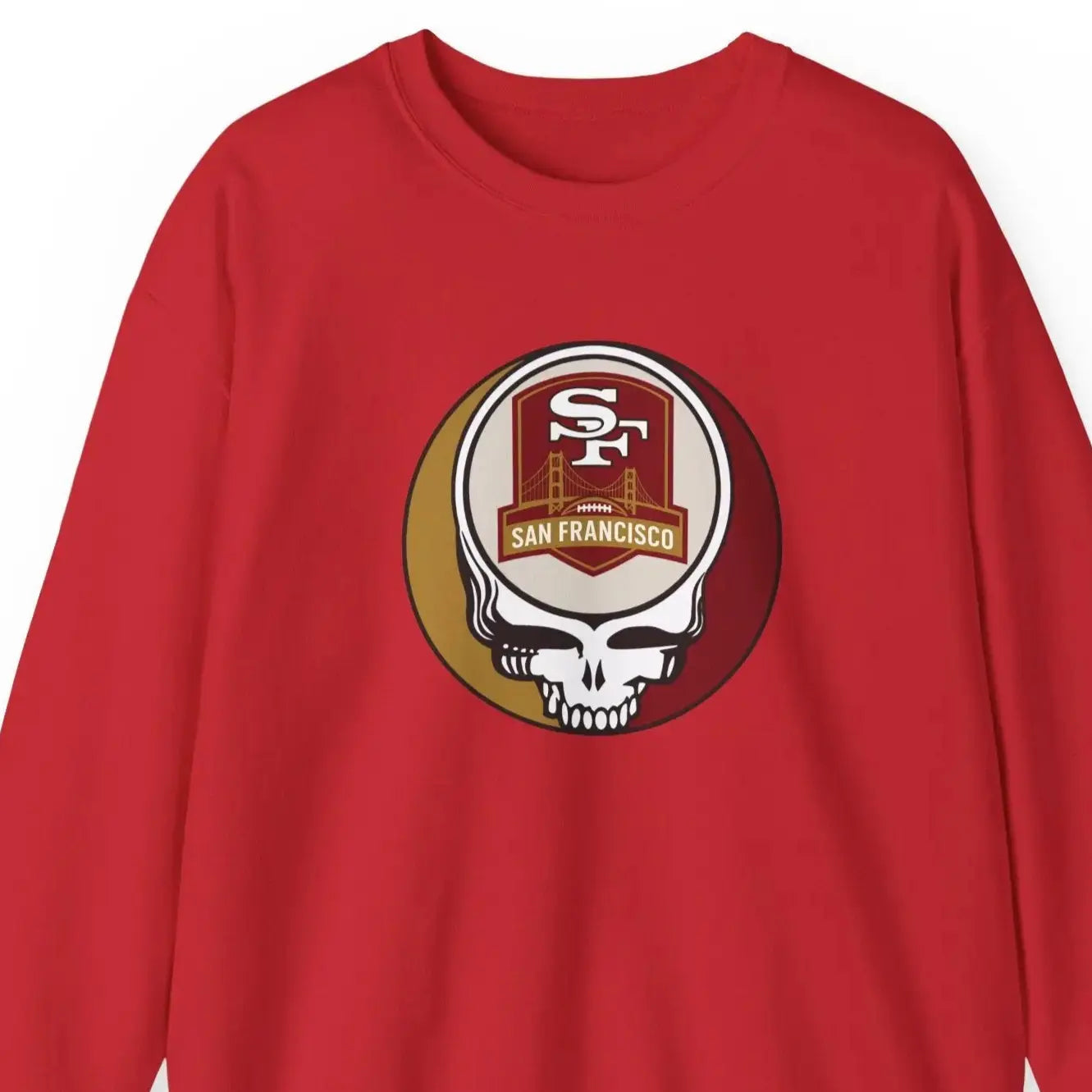 San Francisco 49ers Grateful Dead Stealie Crewneck Sweatshirt Heavy Blend