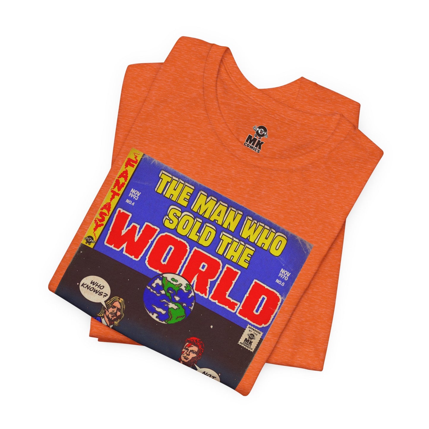 Bowie & Cobain The Man Who Sold the World Jersey Short Sleeve Tee Unisex