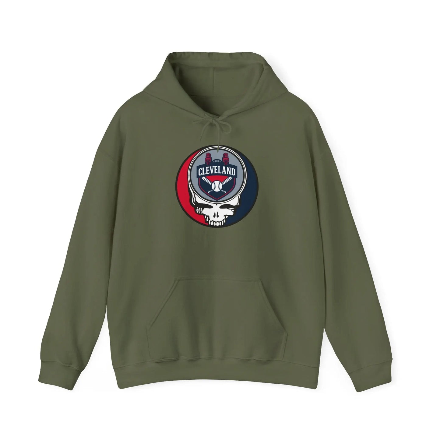 Grateful Dead Unisex Heavy Blend Hoodie Cleveland Baseball Edition The Ballpark Collection