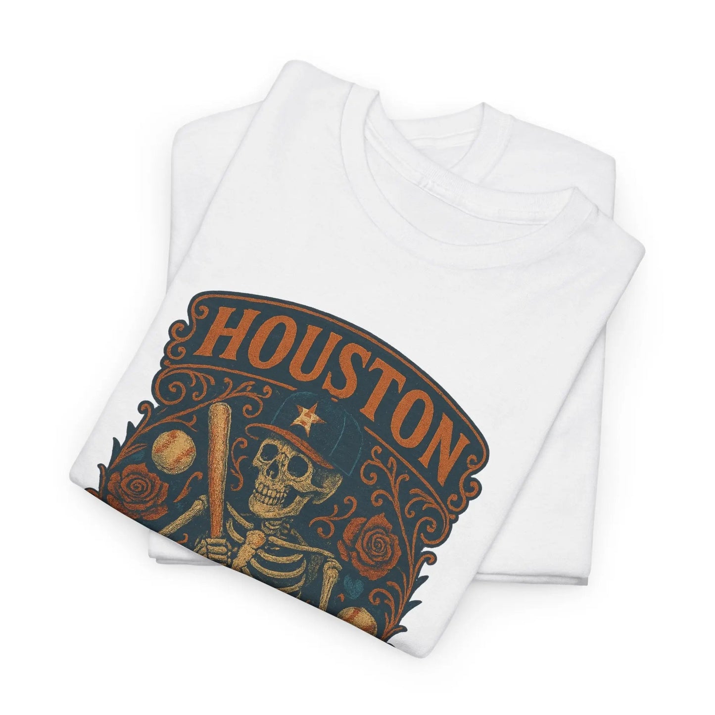 Houston Astros Retro Poster Art T-shirt Baseball The Ballpark Collection