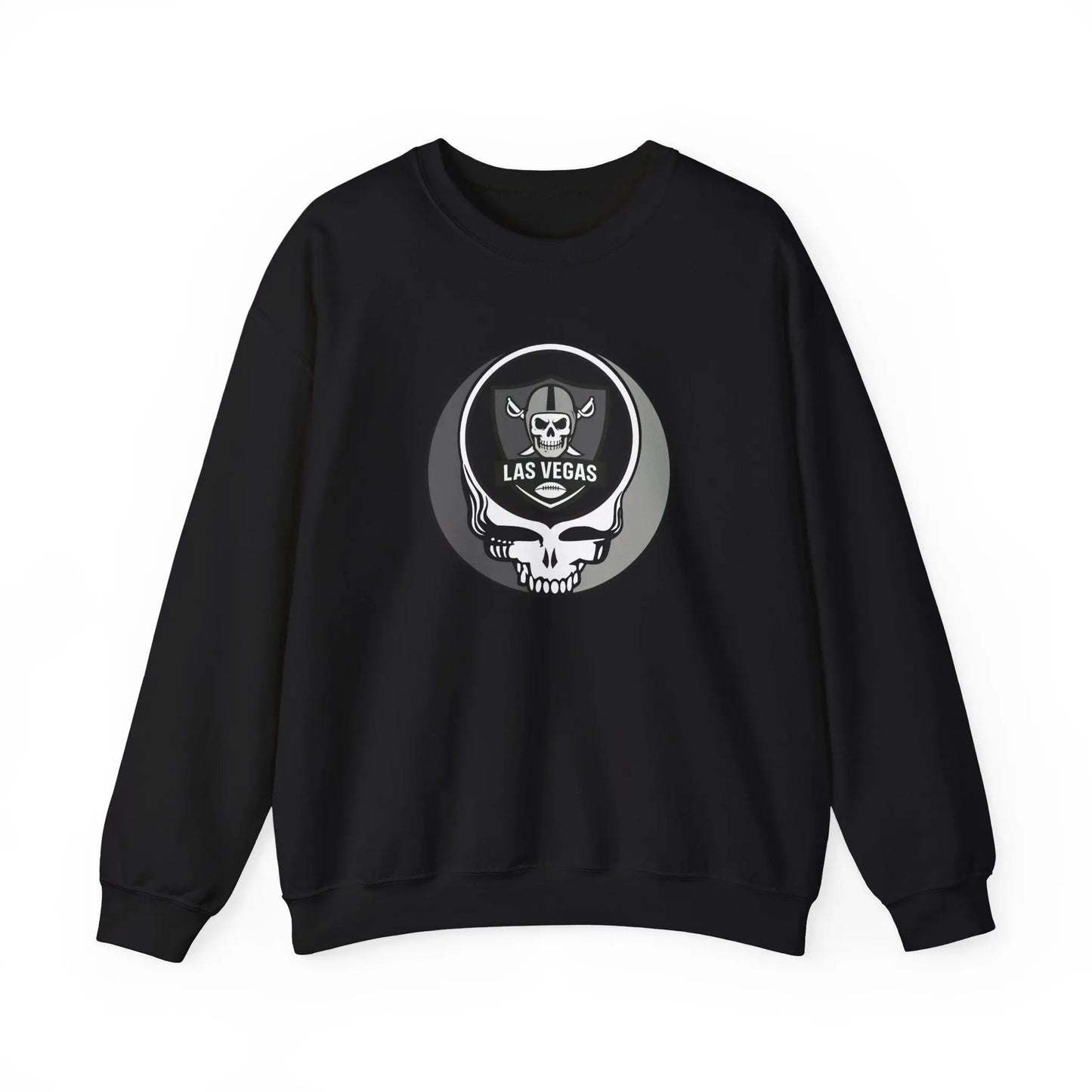 Grateful Dead Stealie Crewneck Sweatshirt Heavy Blend Las Vegas Raiders NFL