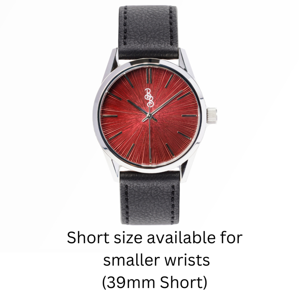 Burgundy Sunburst 39mm Watch