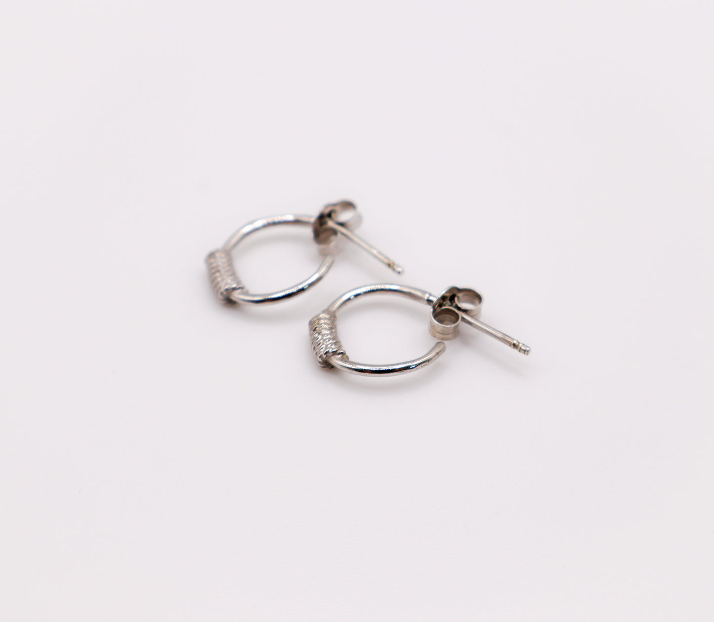 Sterling Silver Mini Hoop Earrings Italian Made