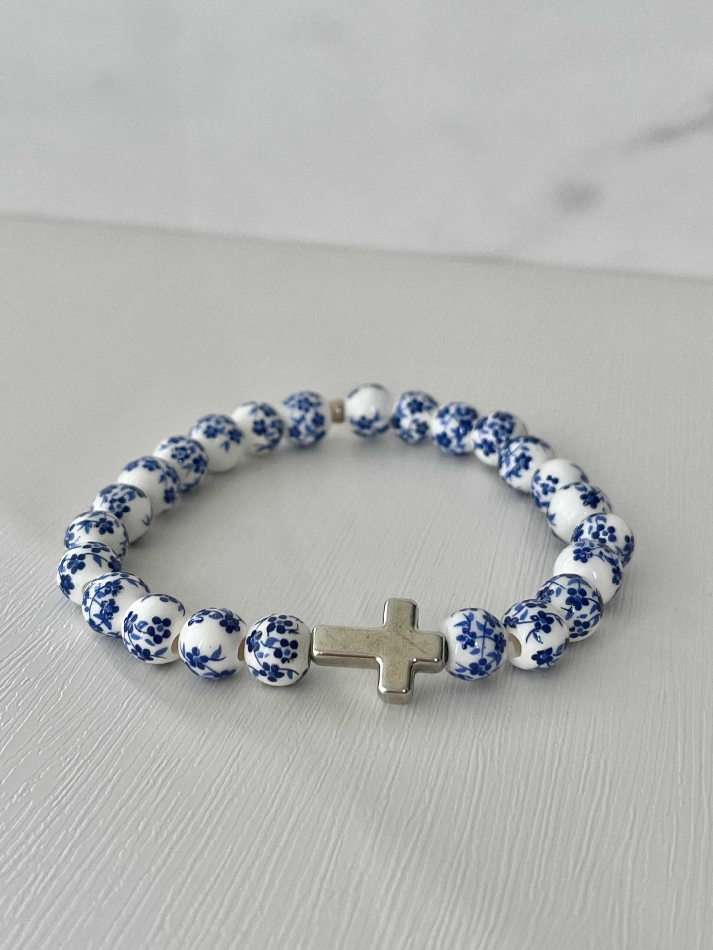 Faith-Inspired Cross Bead Bracelet Collection Jewelry