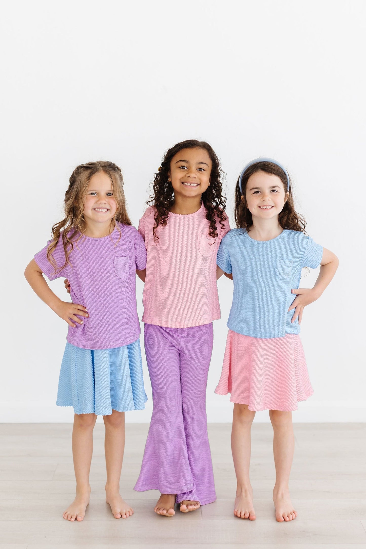 Bubblegum Pink Scrunchy Pocket Tee Boxy Fit Shirt Mila & Rose