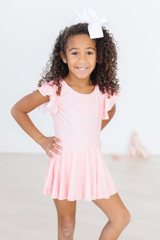 Feeling Pink Short Sleeve Twirl Leotard Mila & Rose