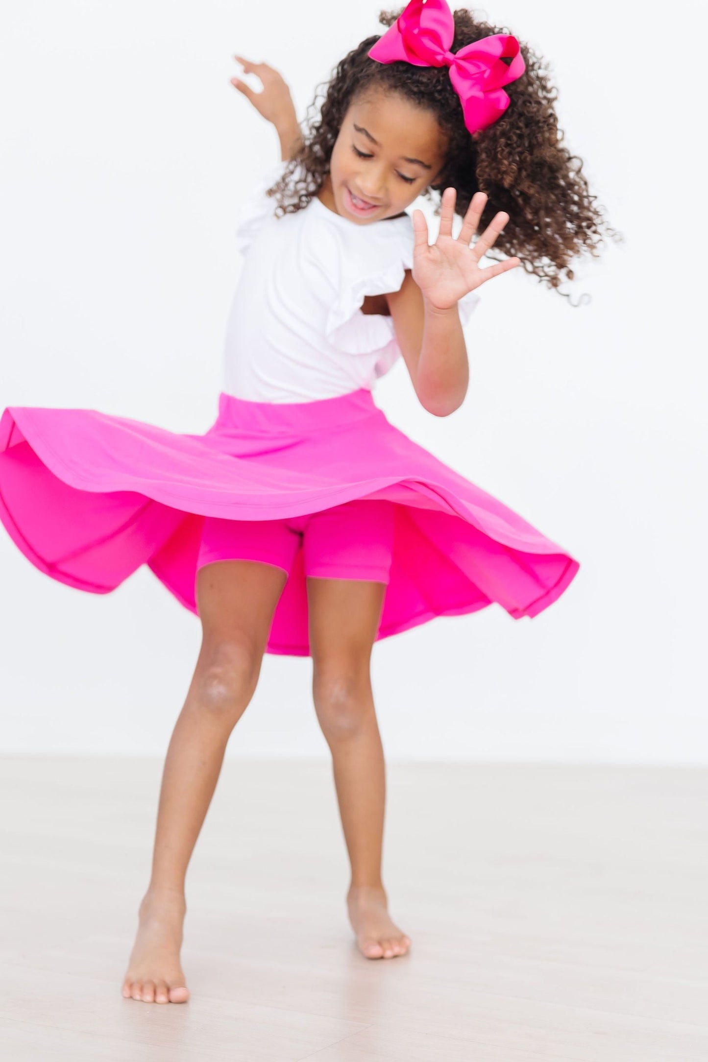 Hot Pink Twirl Skort with Attached Shorts