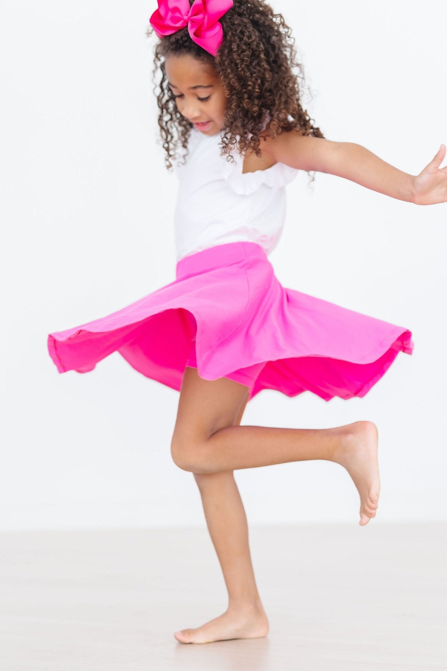 Hot Pink Twirl Skort with Attached Shorts