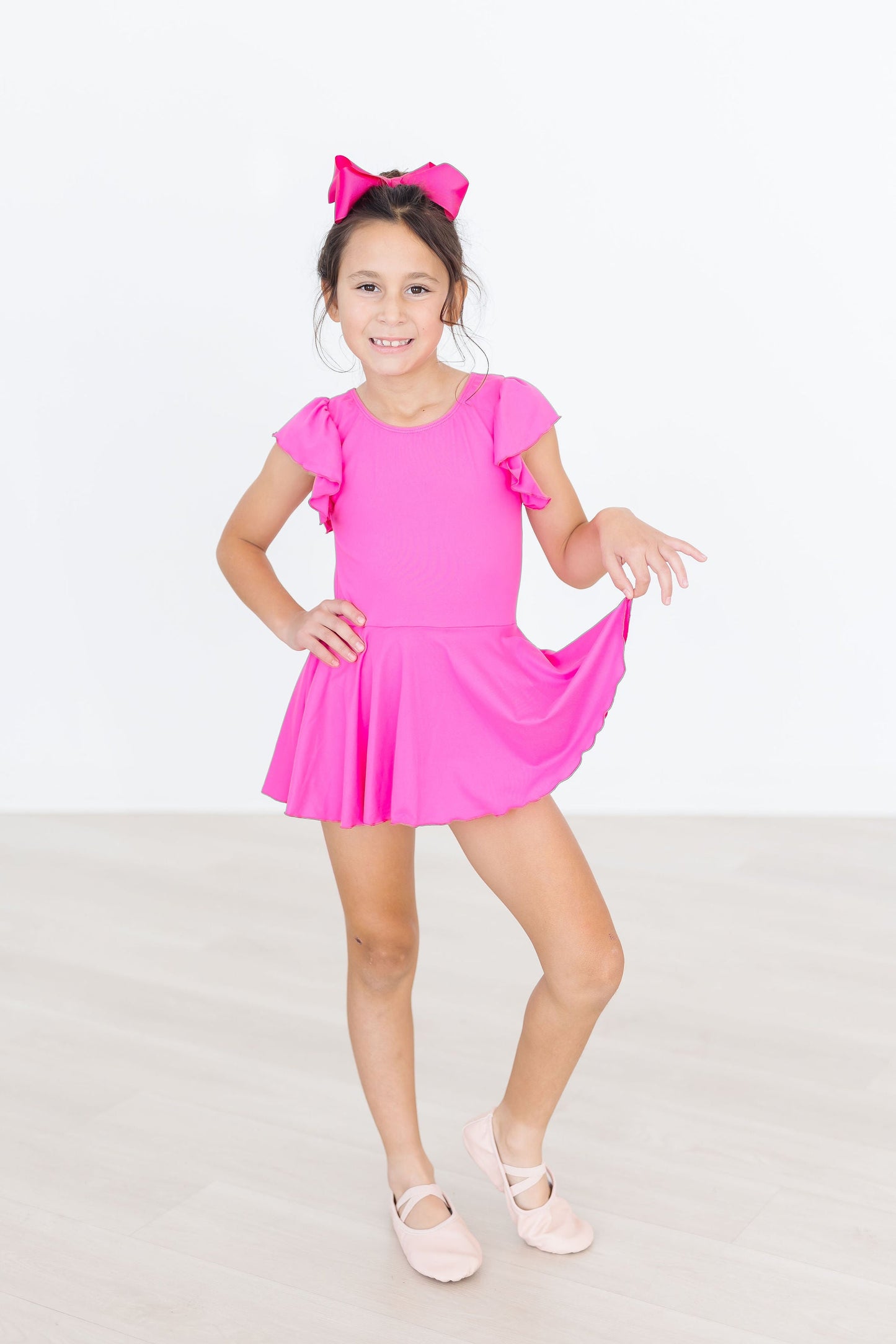 Hot Pink S/S Twirl Leotard Dancewear Mila & Rose ®