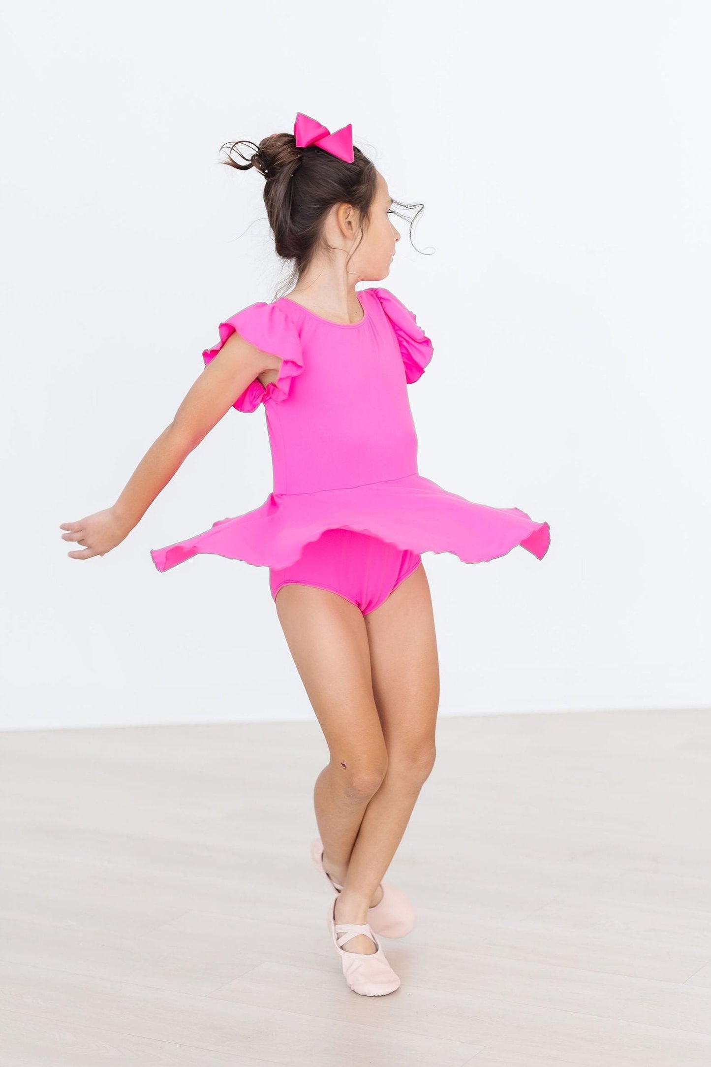 Hot Pink S/S Twirl Leotard Dancewear Mila & Rose ®