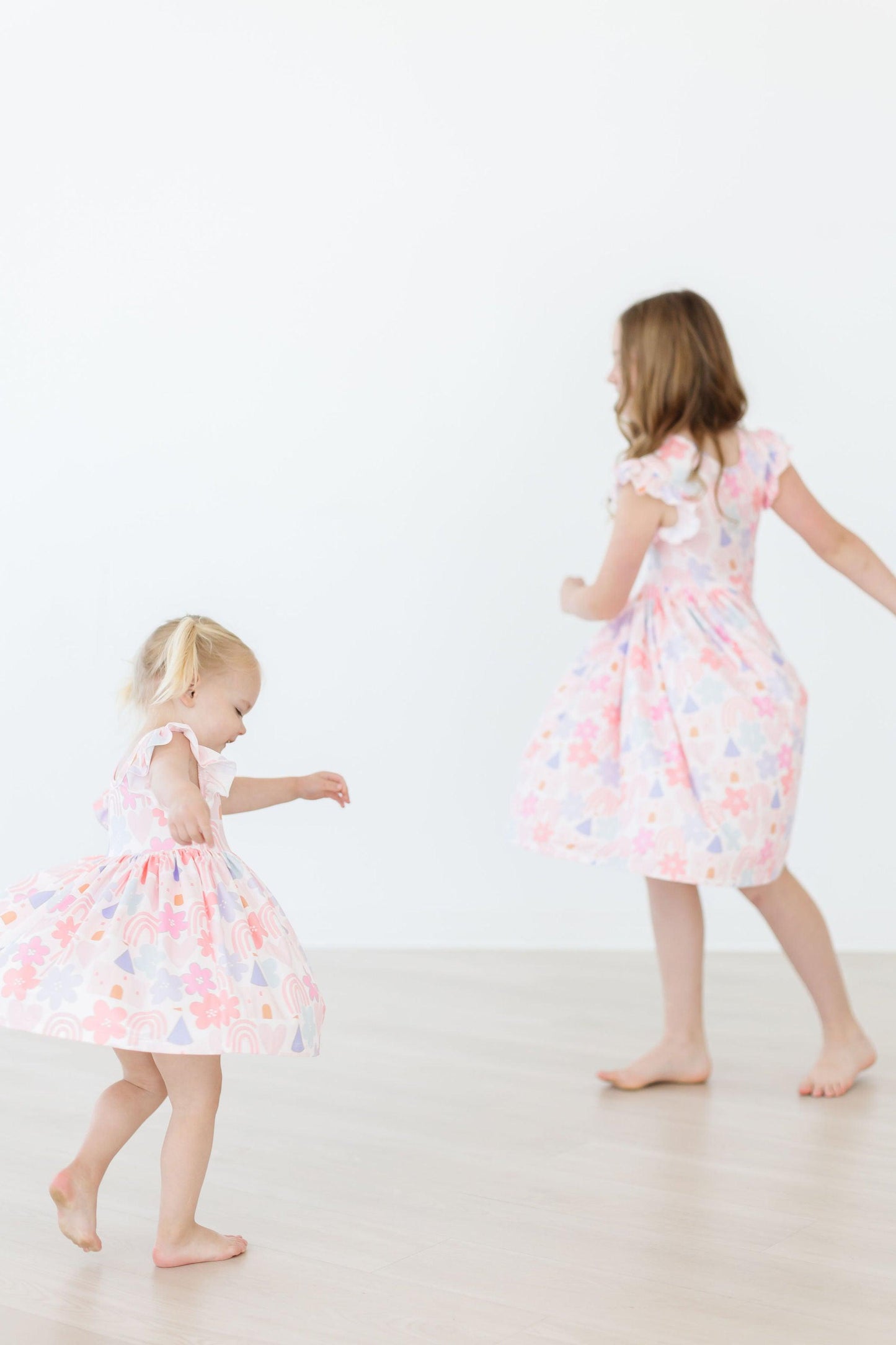 Flutter Sleeve Twirl Dress Comfortable Toddler Dress Mila & Rose