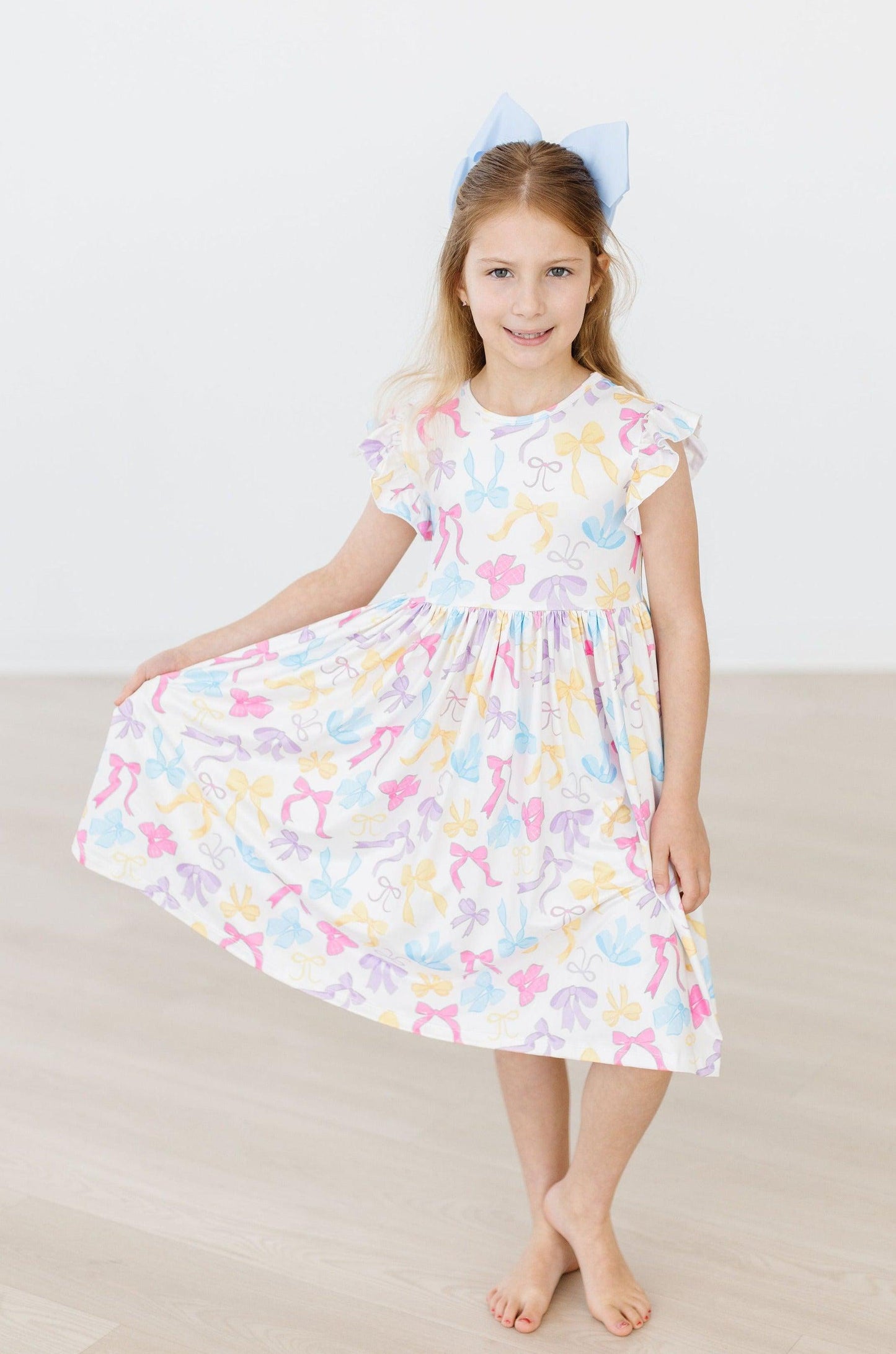 Flutter Sleeve Twirl Dress Comfortable Toddler Dress Mila & Rose