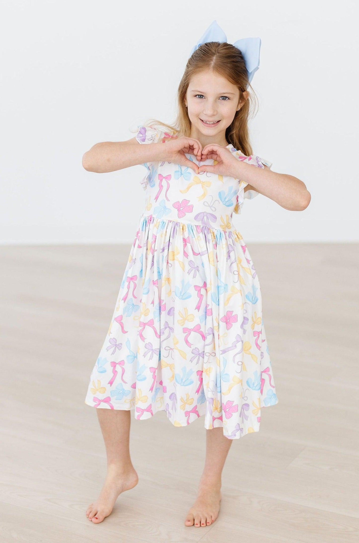 Flutter Sleeve Twirl Dress Comfortable Toddler Dress Mila & Rose