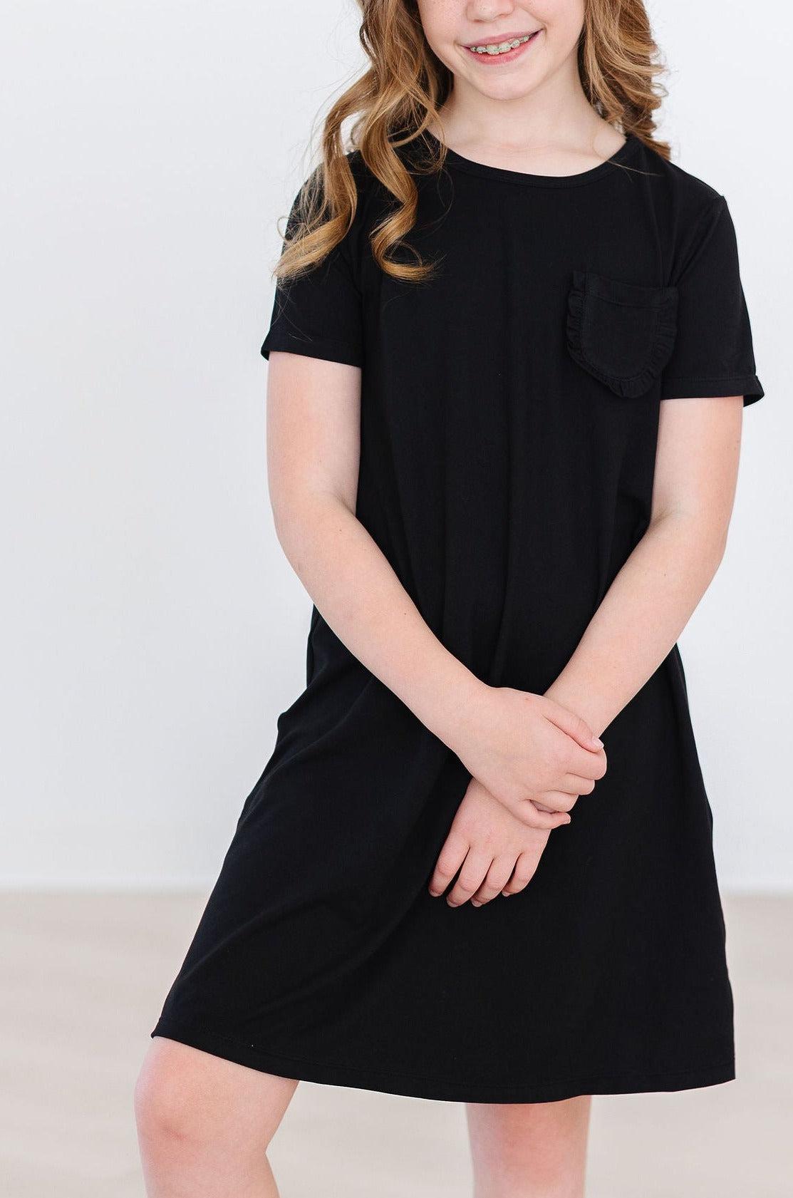 Black T-Shirt Dress Casual Girly Dress