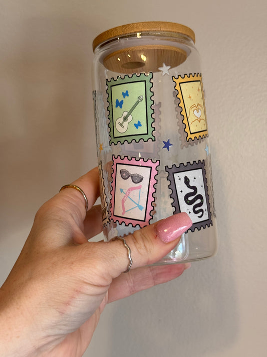 Postmarked with Love Glass Cup Taylor Swift Drinkware