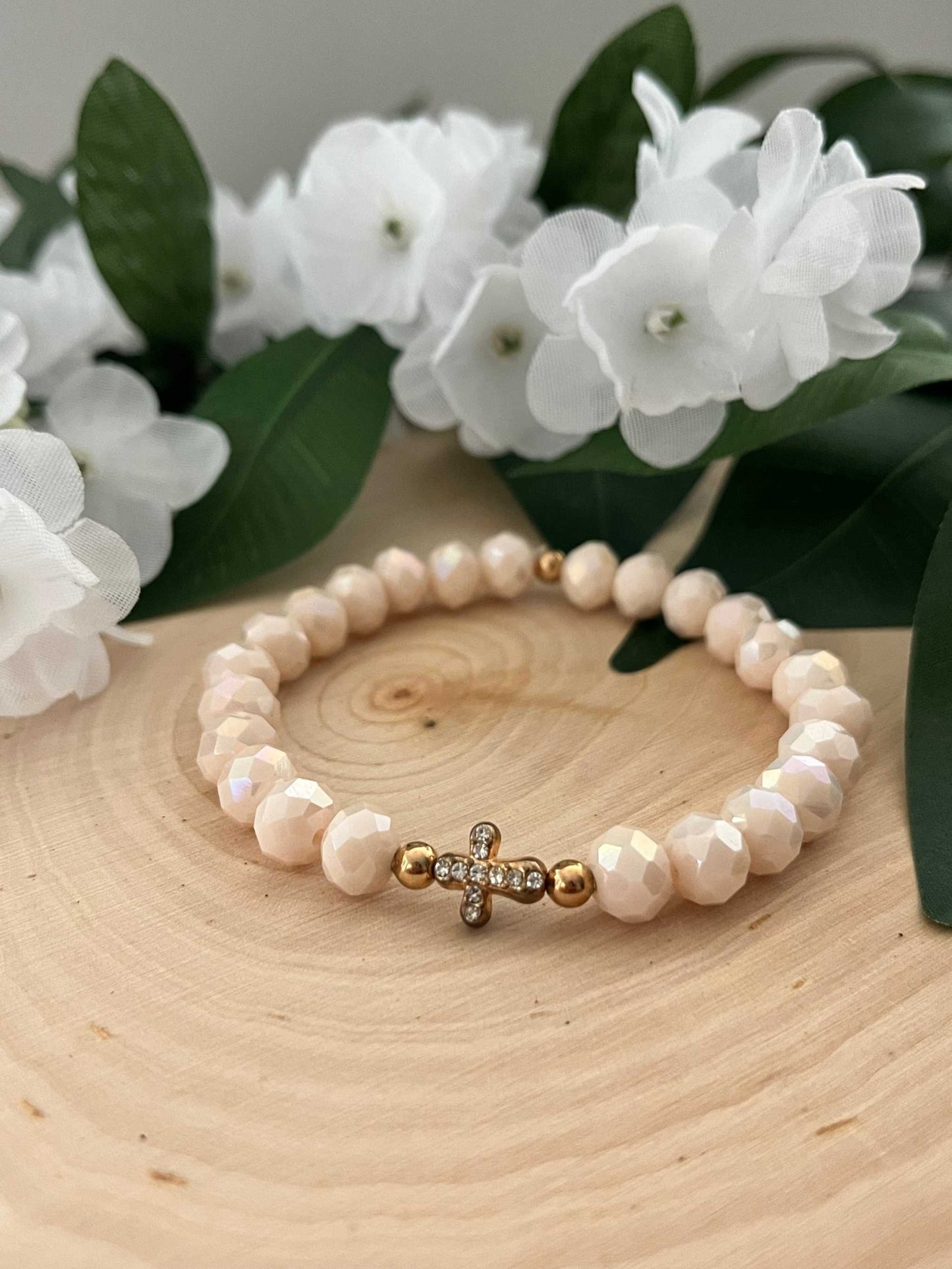 Faith-Inspired Cross Bead Bracelet Collection Jewelry