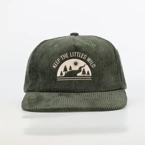 Green Corduroy SnapBack Hat for Toddlers and Youth Green Rivers