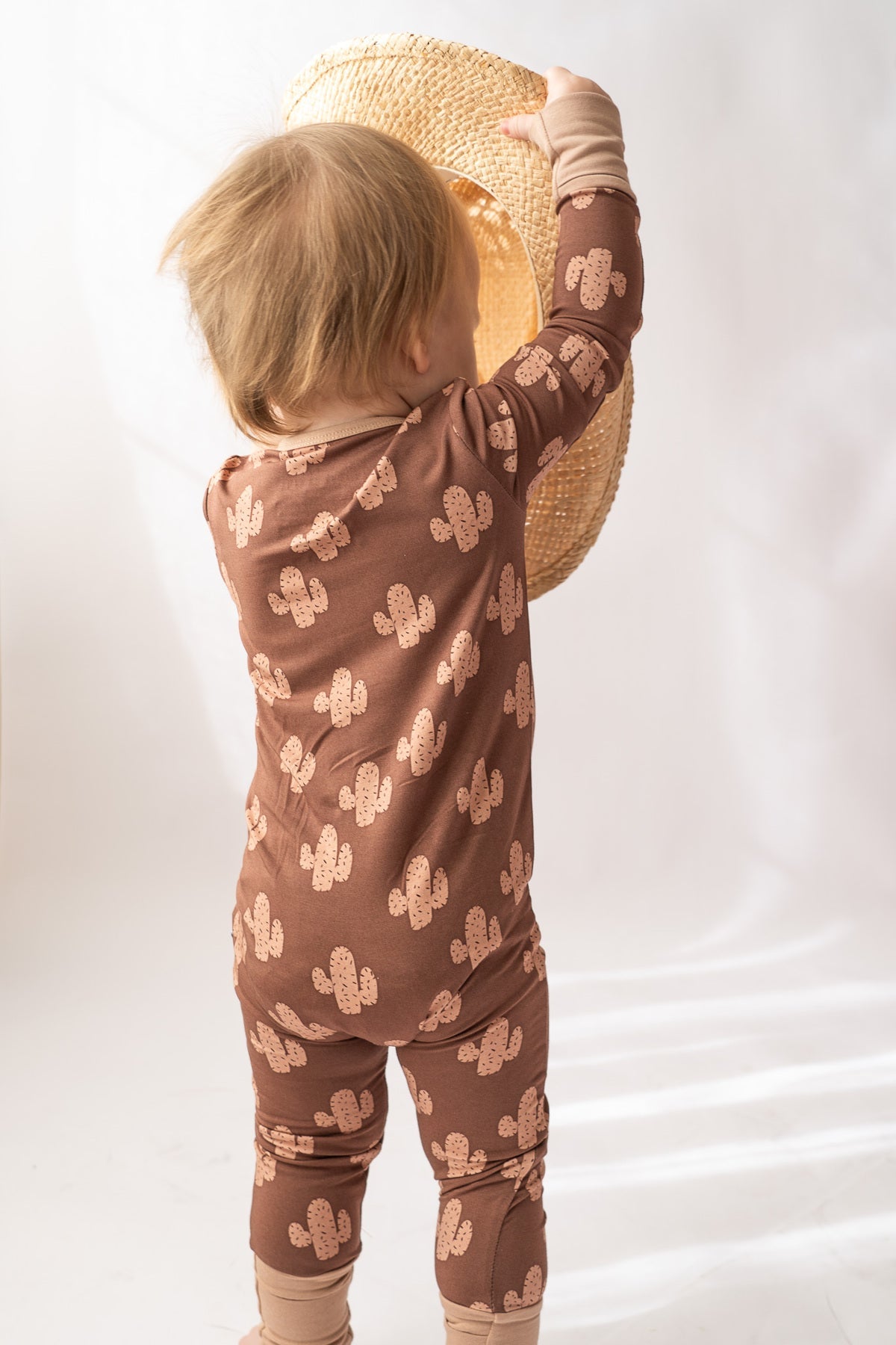 Cactus Convertible Feet Bamboo Spandex Loveralls