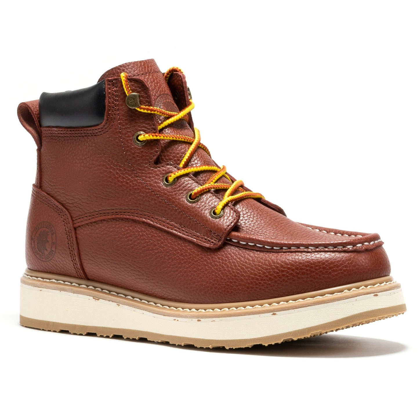 Brown Soft Toe Wedge Work Boots Men's 6 Inch ROCKROOSTER