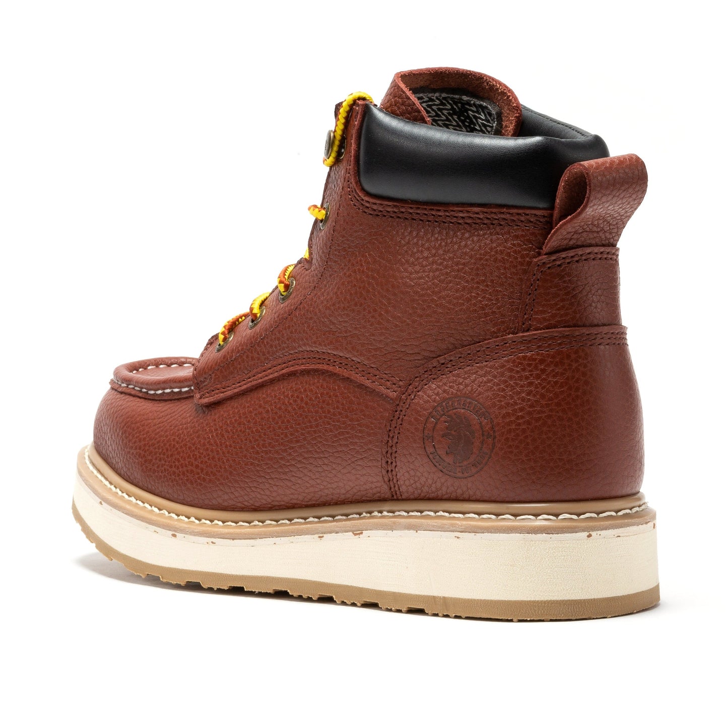 Brown Soft Toe Wedge Work Boots Men's 6 Inch ROCKROOSTER