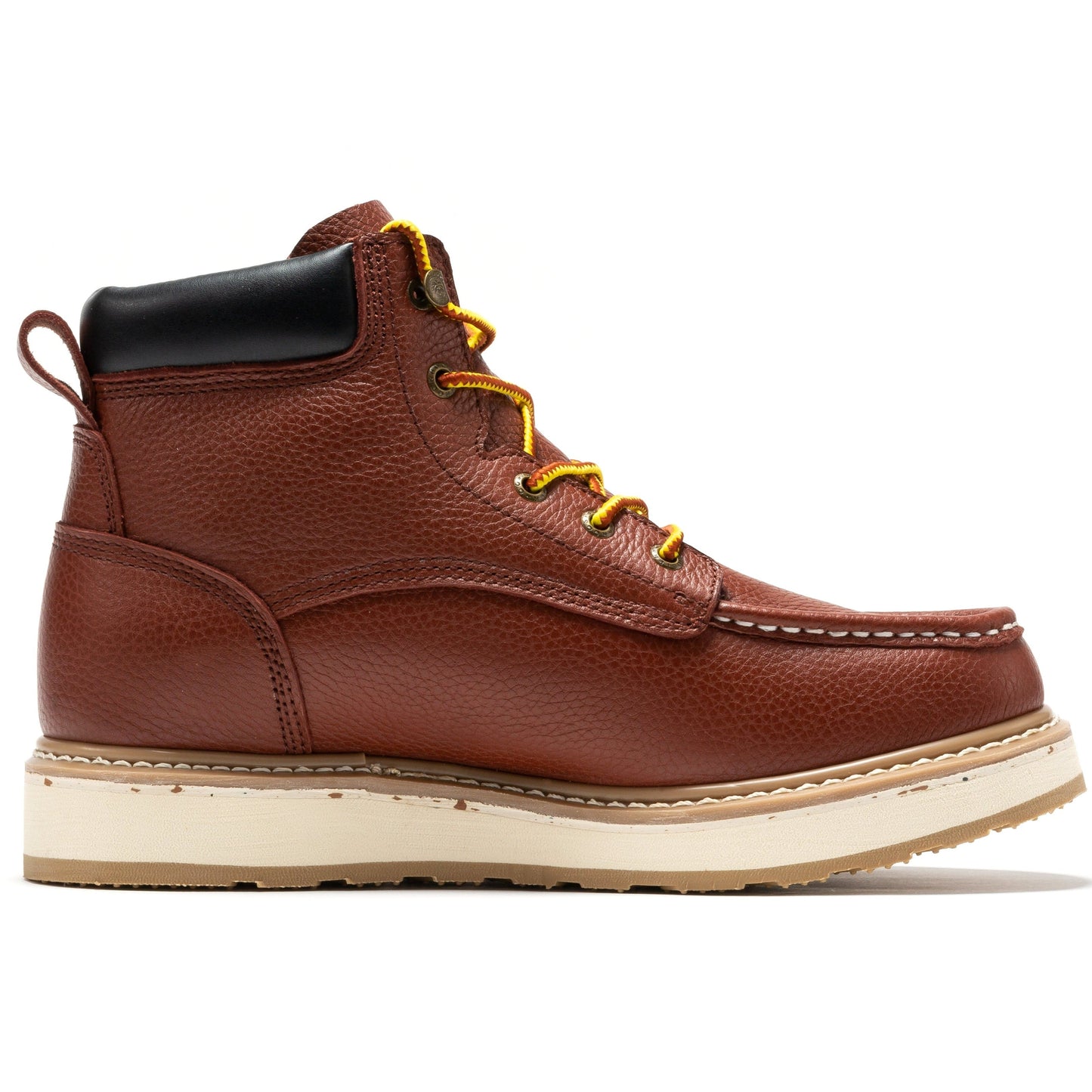 Brown Soft Toe Wedge Work Boots Men's 6 Inch ROCKROOSTER