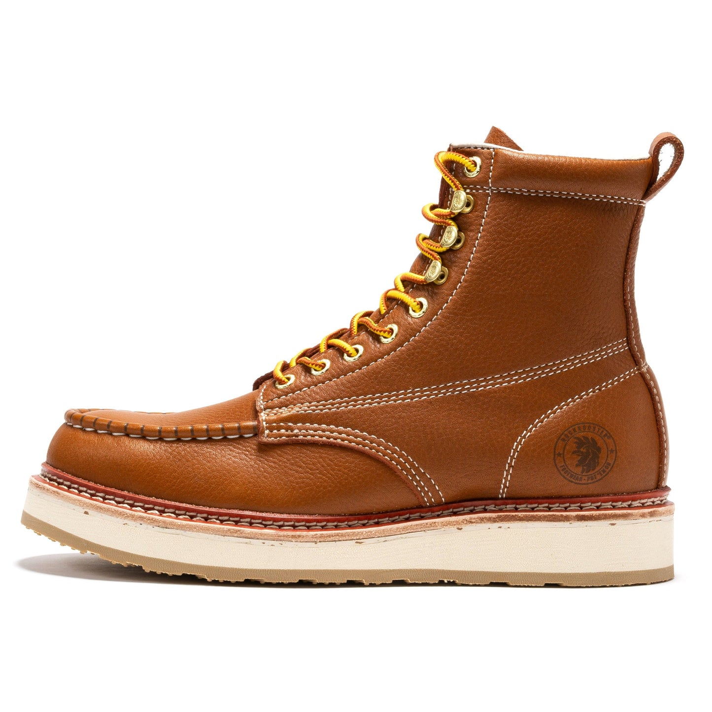 Norwood 6 Inch Brown Soft Toe Wedge Work Boots ROCKROOSTER