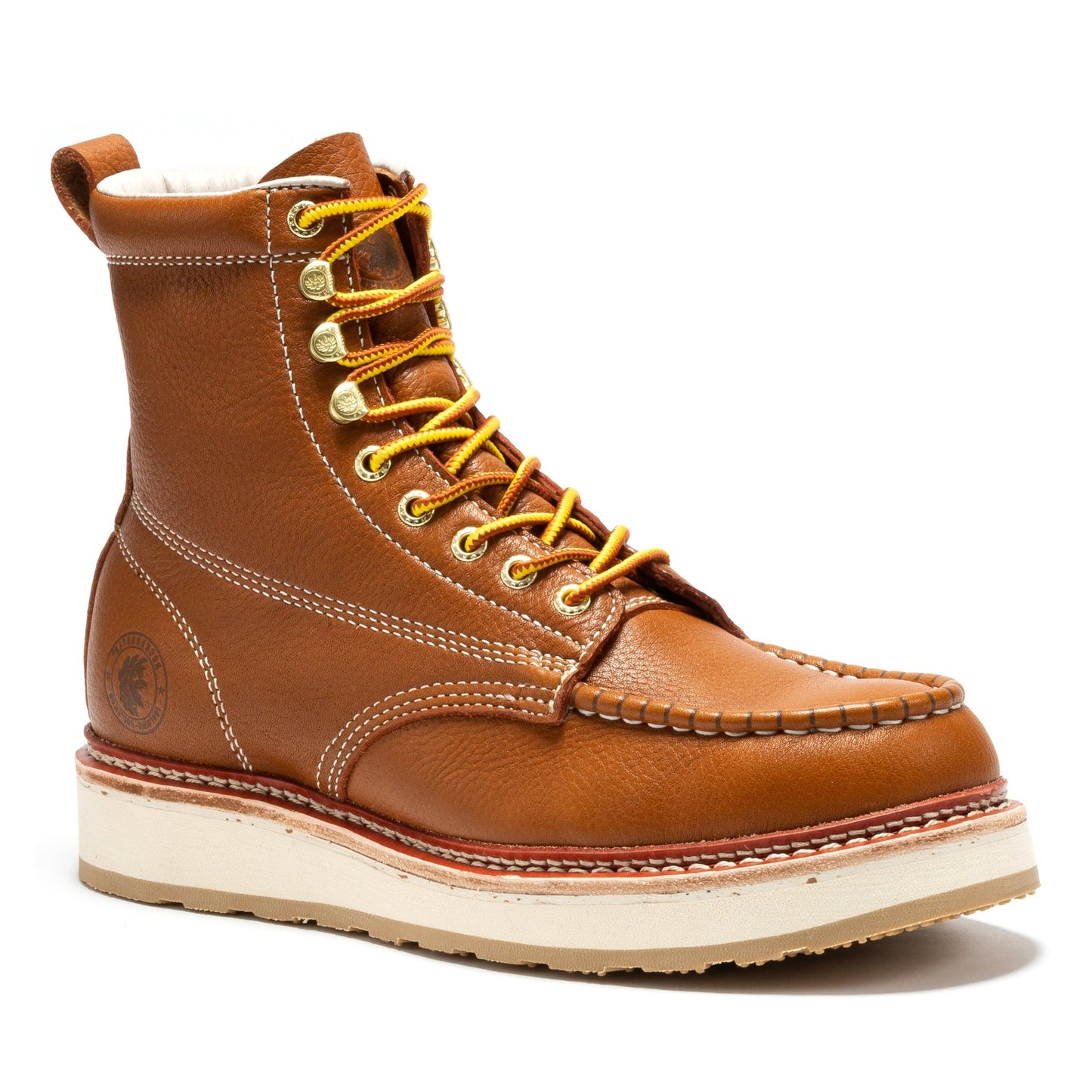 Norwood 6 Inch Brown Soft Toe Wedge Work Boots ROCKROOSTER