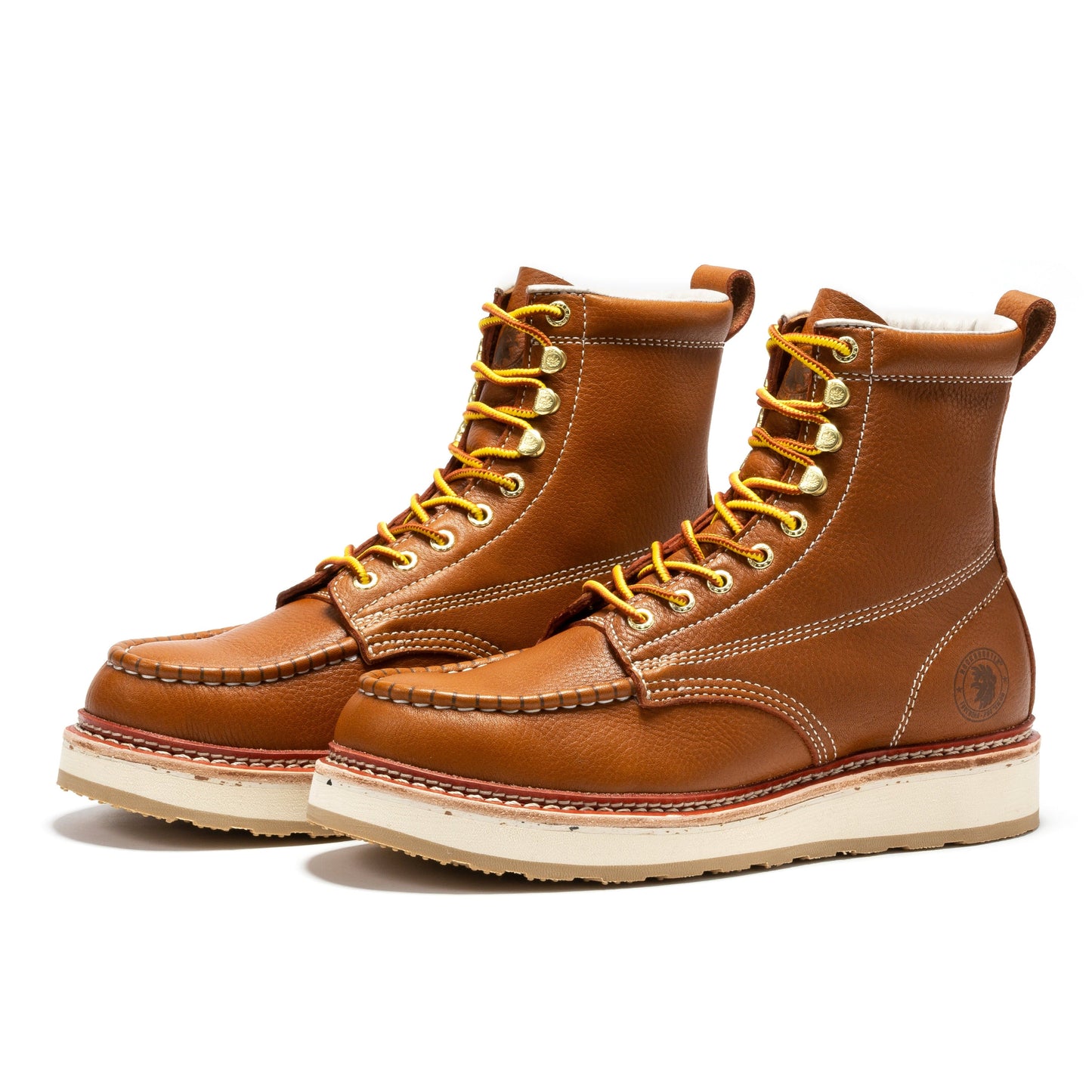 Norwood 6 Inch Brown Soft Toe Wedge Work Boots ROCKROOSTER