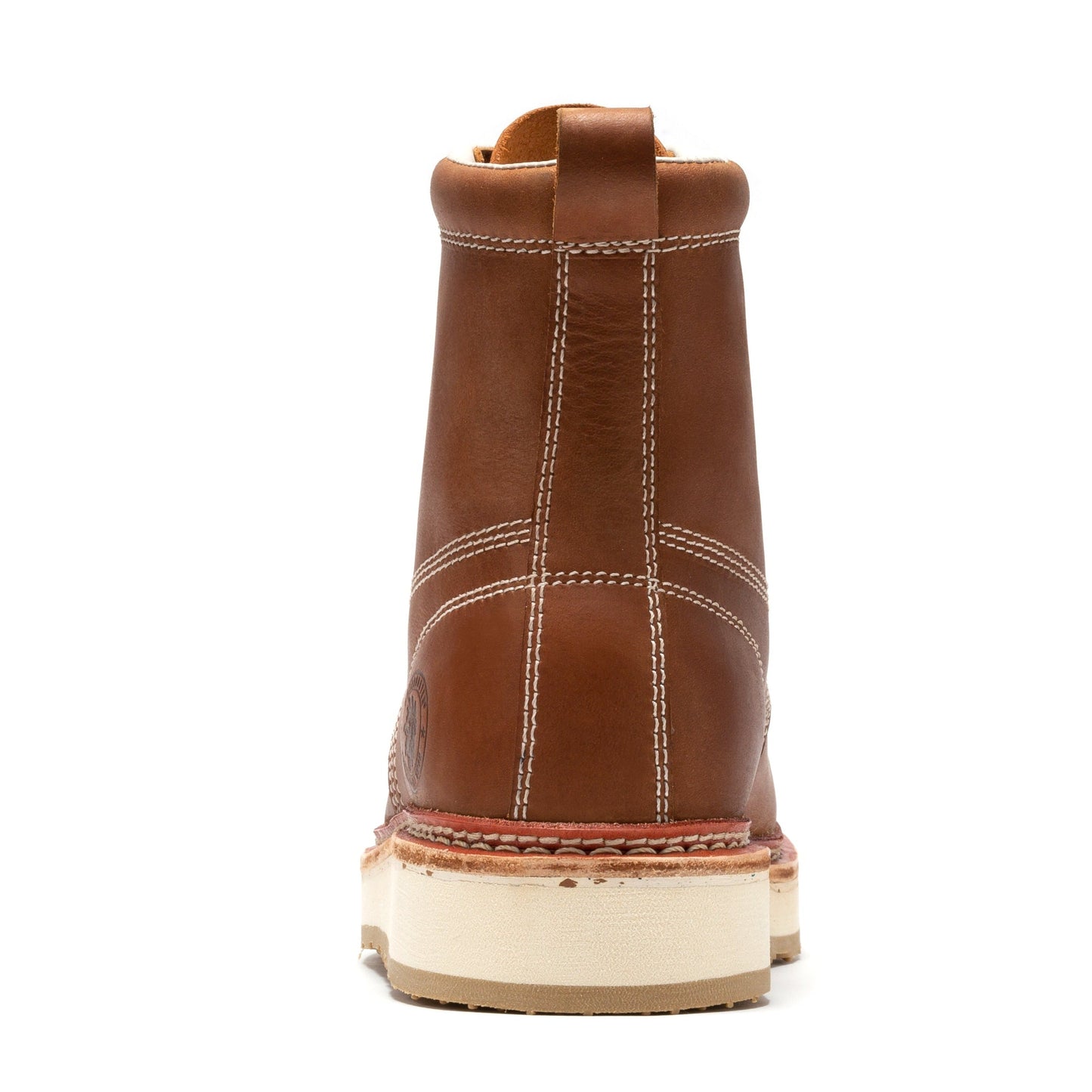 Men's 6 inch Brown Steel Toe Wedge Work Boots ROCKROOSTER Norwood