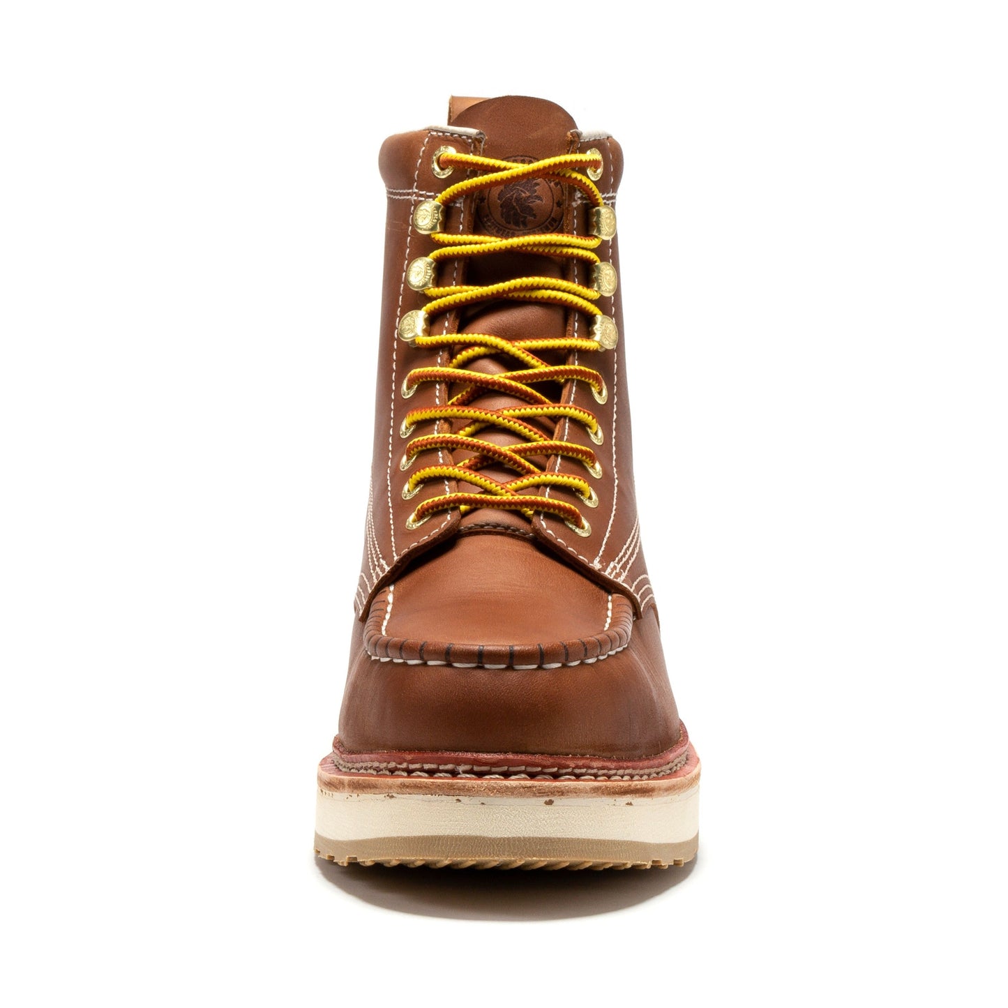 Men's 6 inch Brown Steel Toe Wedge Work Boots ROCKROOSTER Norwood
